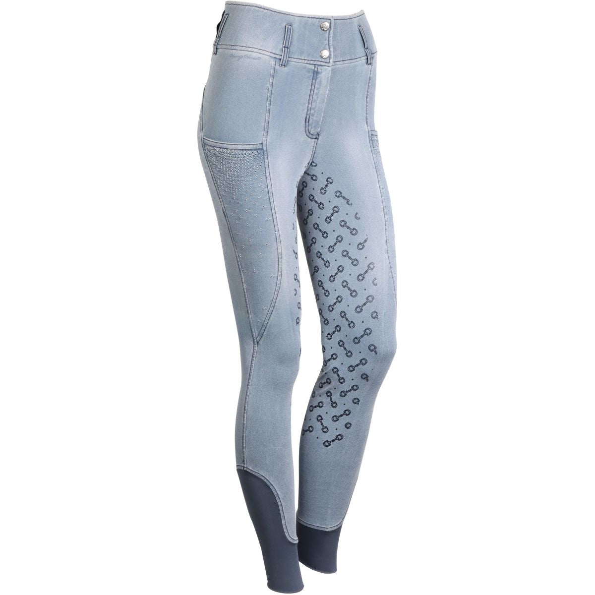 Harry's Horse Pantalón de Equitación Just Ride Retro Full Grip Azul claro