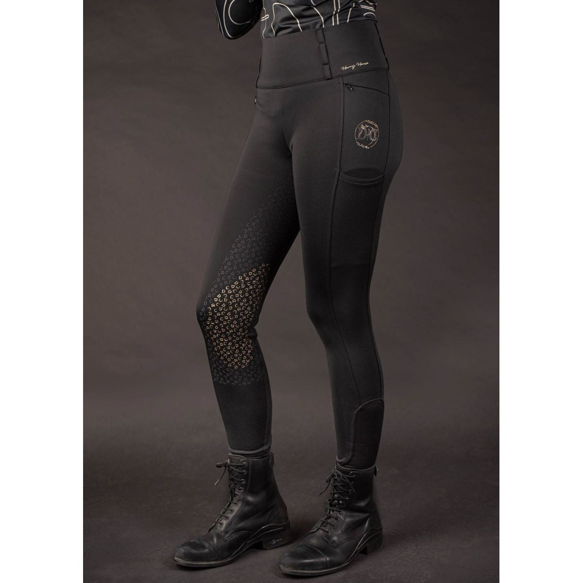 Harry's Horse Legging de Equitación Equitights Denici Cavalli Stardust Full Grip Negro