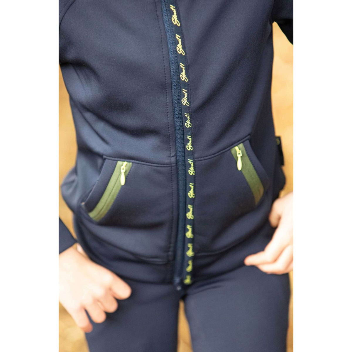 Harry's Horse Sudadera con capucha y cremallera STOUT! Lime Navy