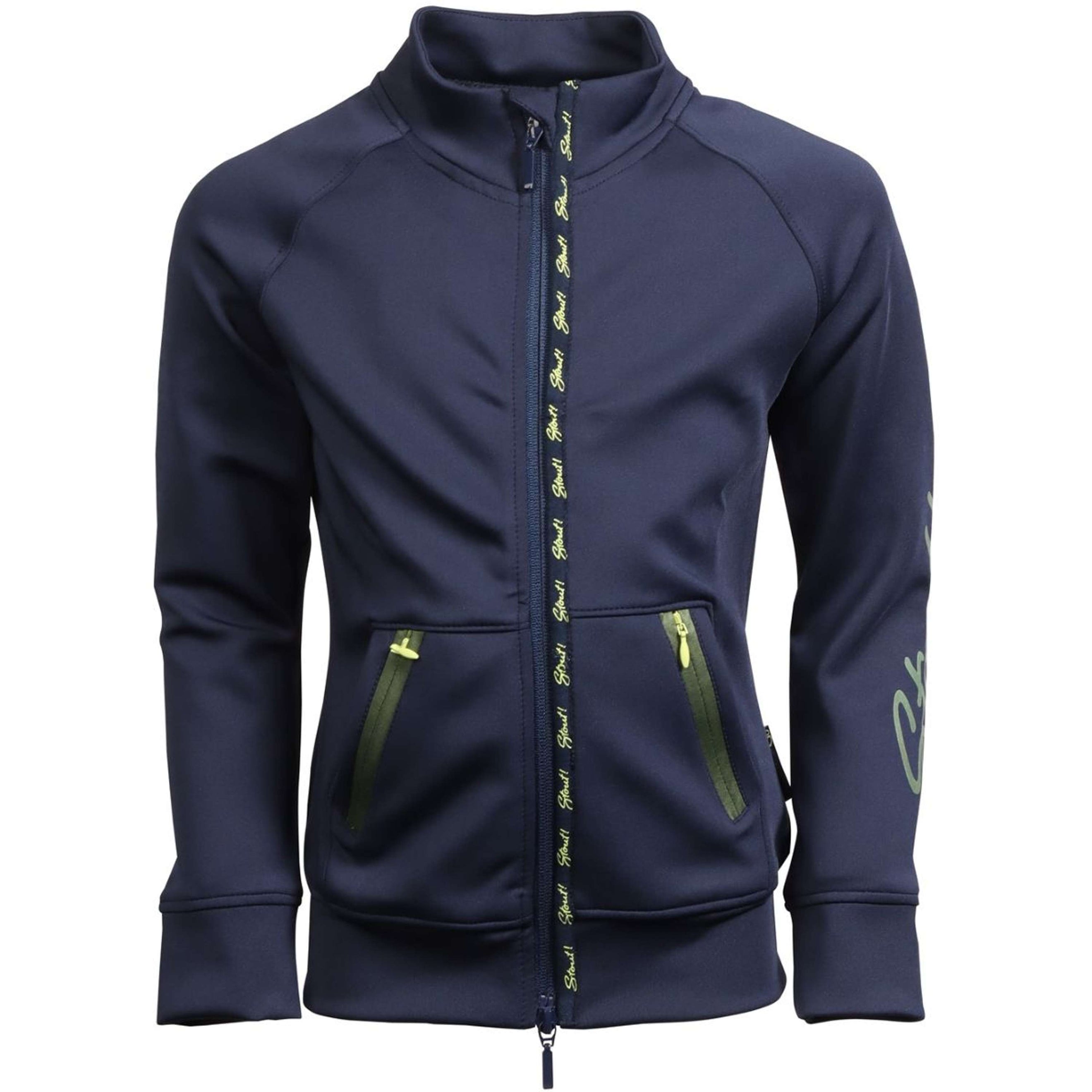Harry's Horse Sudadera con capucha y cremallera STOUT! Lime Navy