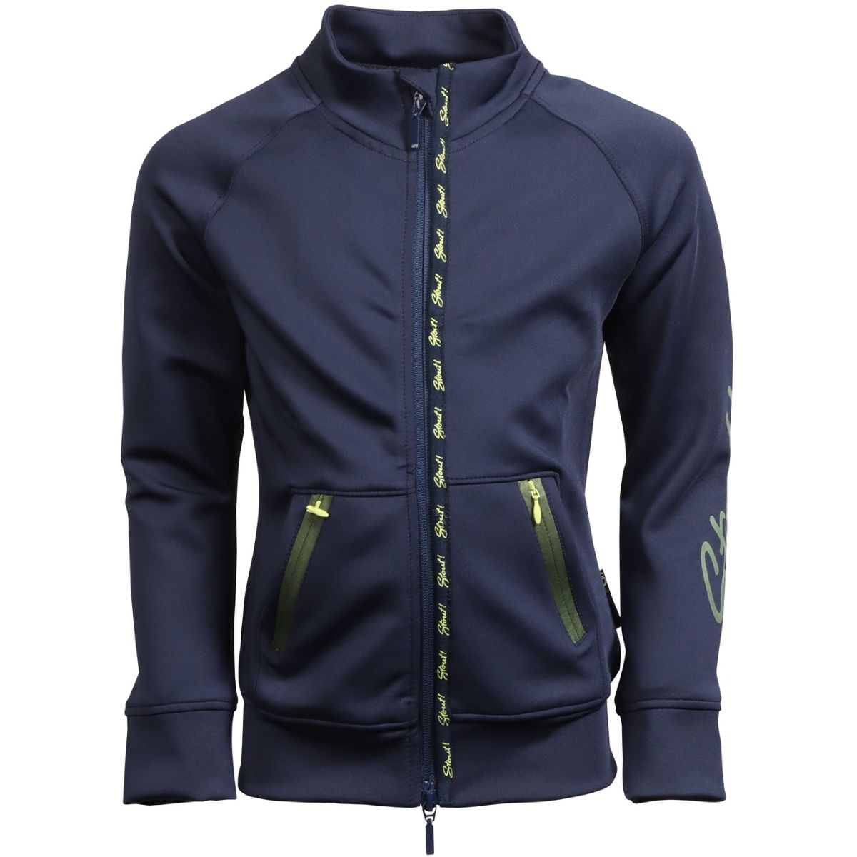 Harry's Horse Sudadera con capucha y cremallera STOUT! Lime Navy