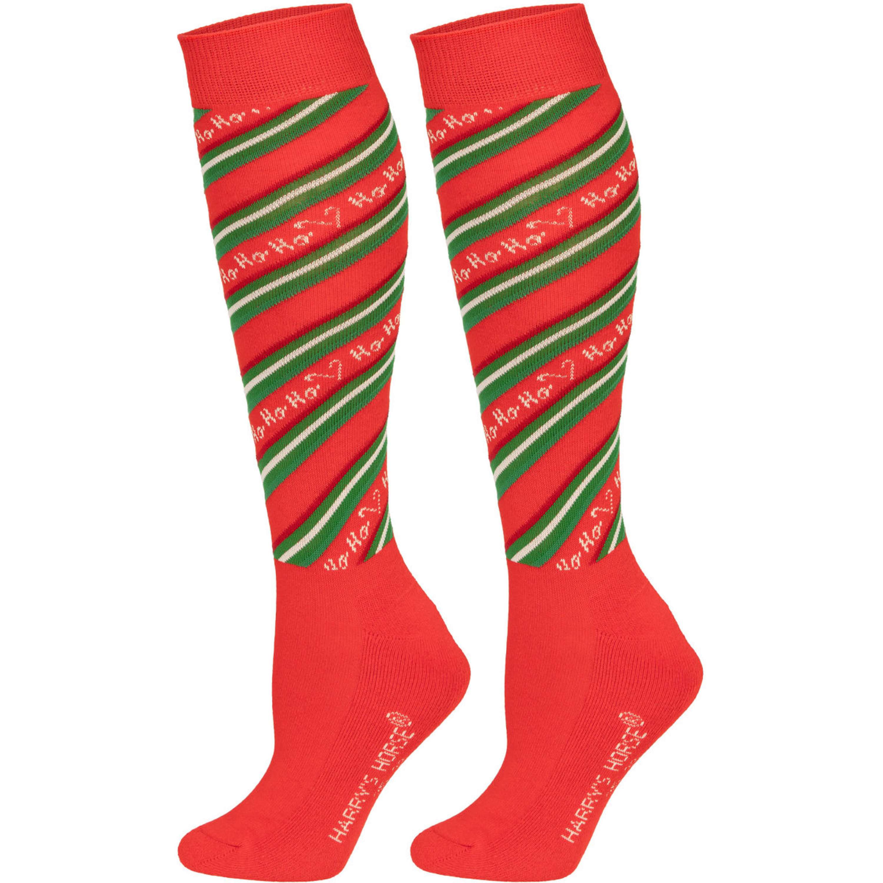 Harry's Horse Calcetines de Equitación Christmas '26 Rojo