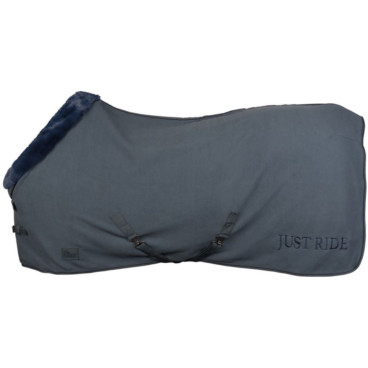 Harry's Horse Manta de Forro Polar Just Ride Retro Azul Acero