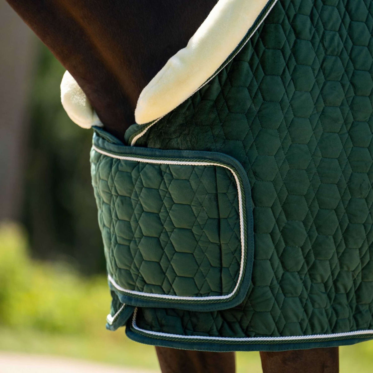 HB Ruitersport Manta de exhibición Special Peach Forest Green