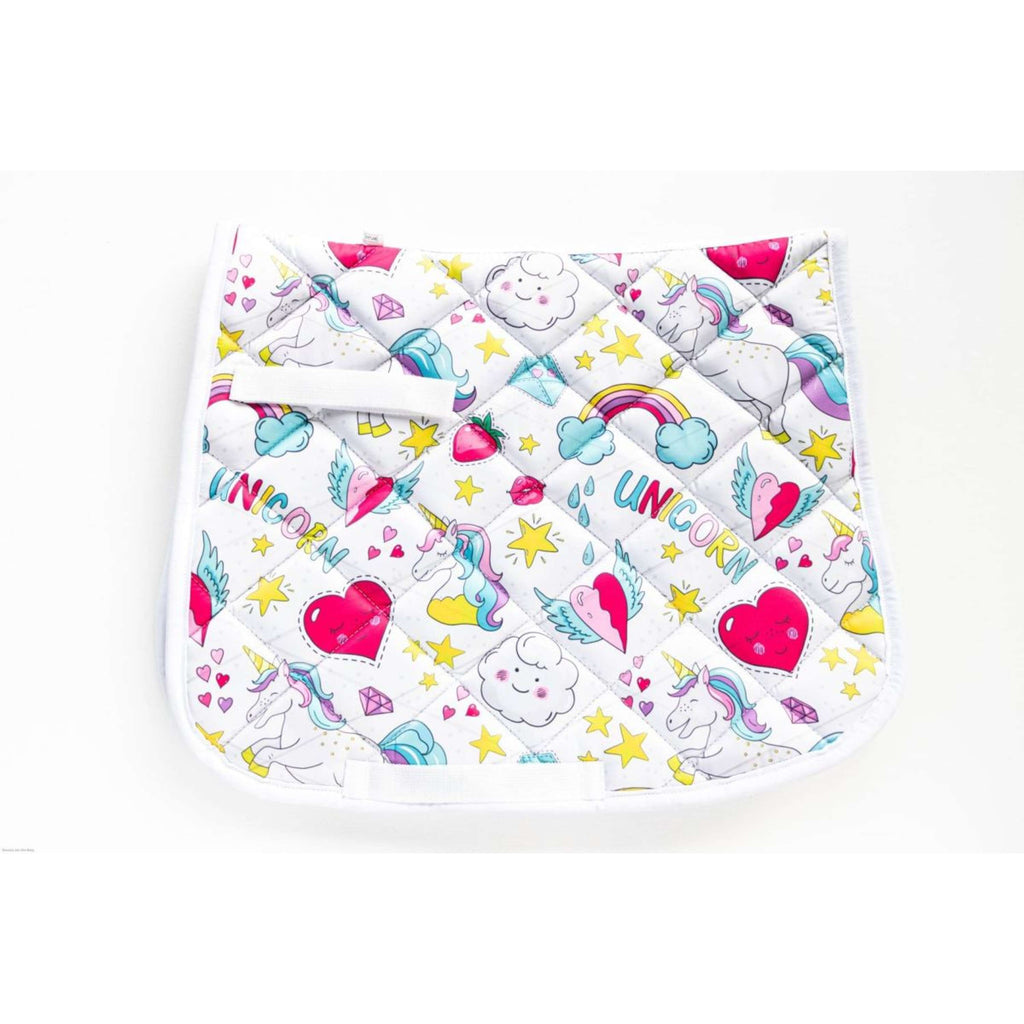 HB Mantilla Unicorn Cartoon Impresion Blanca