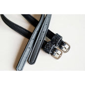 HB Ruitersport Correas para espuelas Showtime Sparkle Negro/Negro