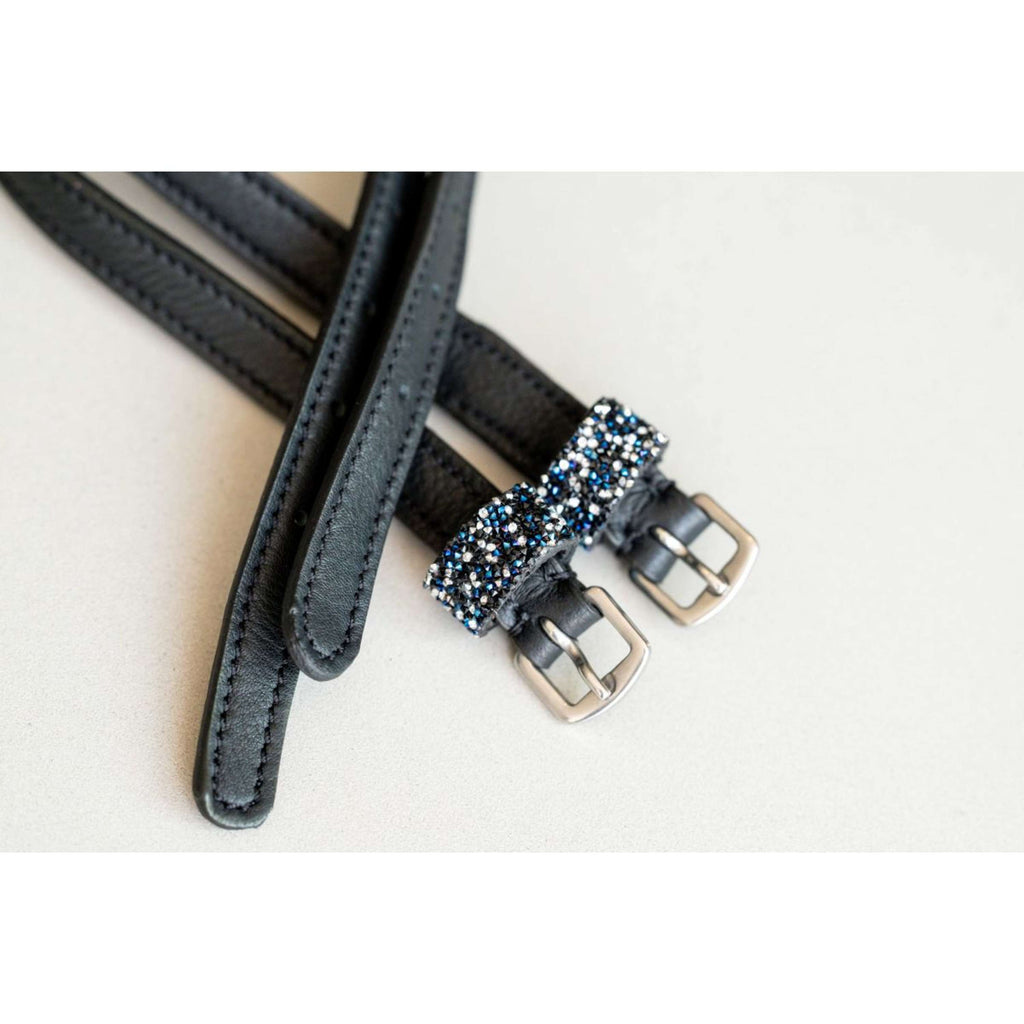 HB Ruitersport Correas para espuelas Showtime Sparkle Negro Azul