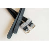 HB Ruitersport Correas para espuelas Showtime Sparkle Negro/Plata