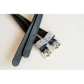 HB Ruitersport Correas para espuelas Showtime Sparkle Negro/Plata