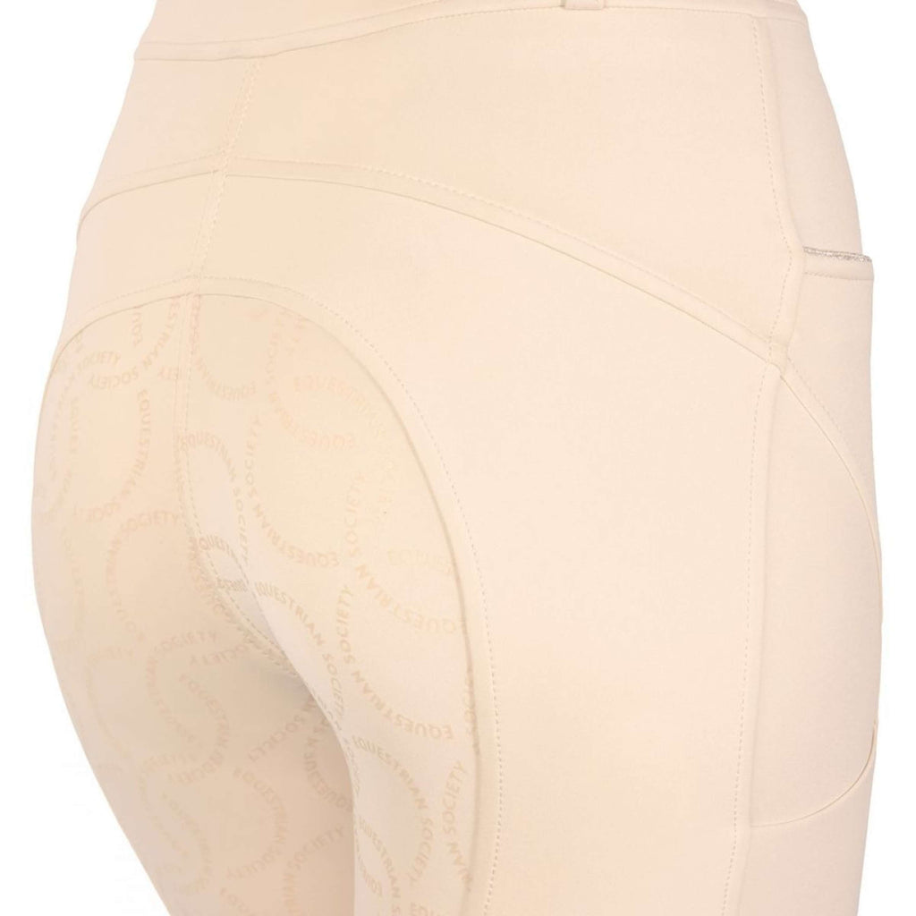 Harry's Horse Legging de Equitación Equitights EQS Ivory Full Grip Crema