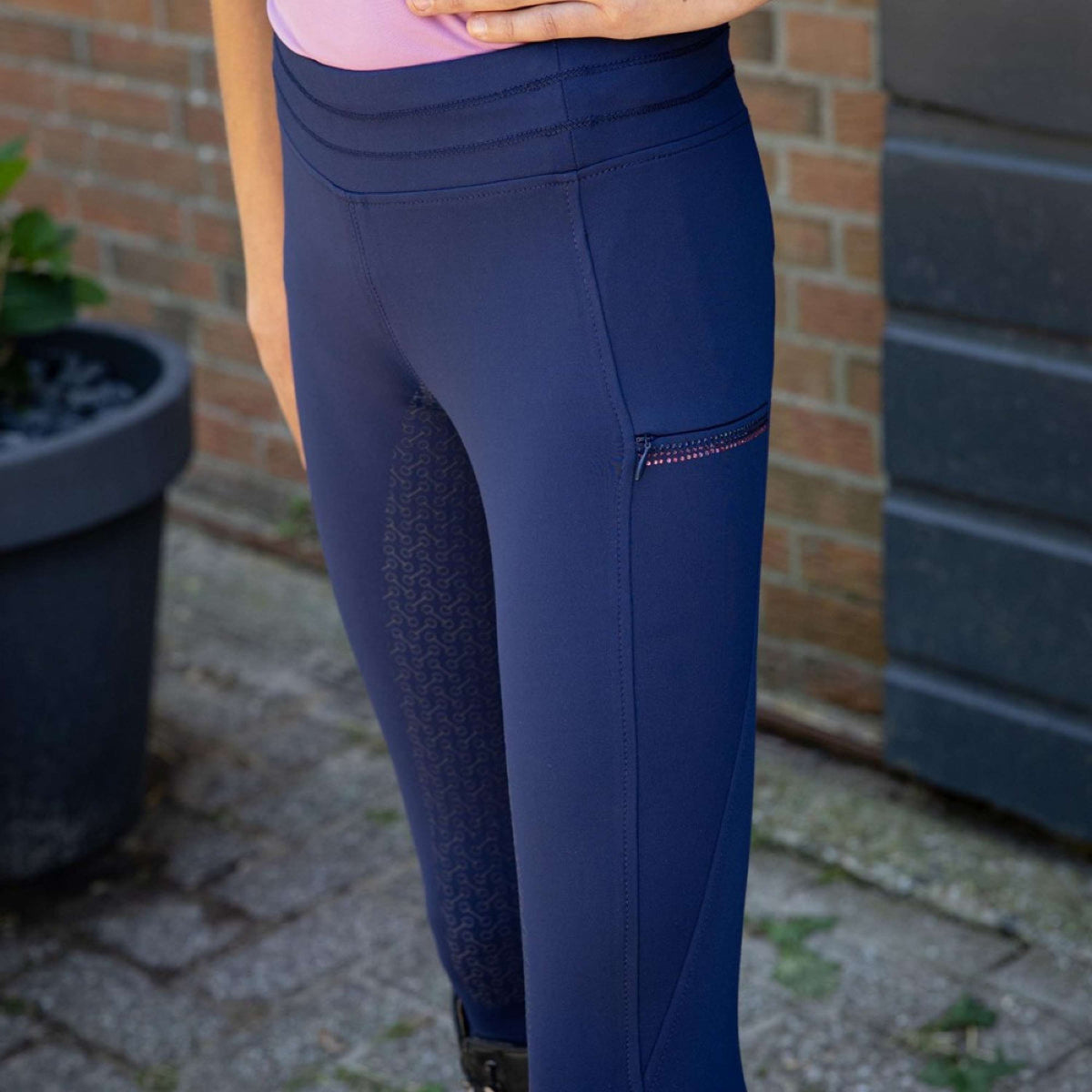 Harry's Horse Legging de Equitación Equitights Denici Cavalli Purple Passion Full Grip Peacoat