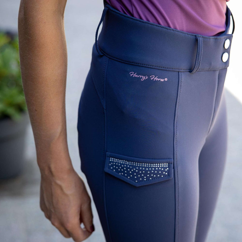 Harry's Horse Pantalón de Equitación Denici Cavalli Purple Passion Full Grip Peacoat
