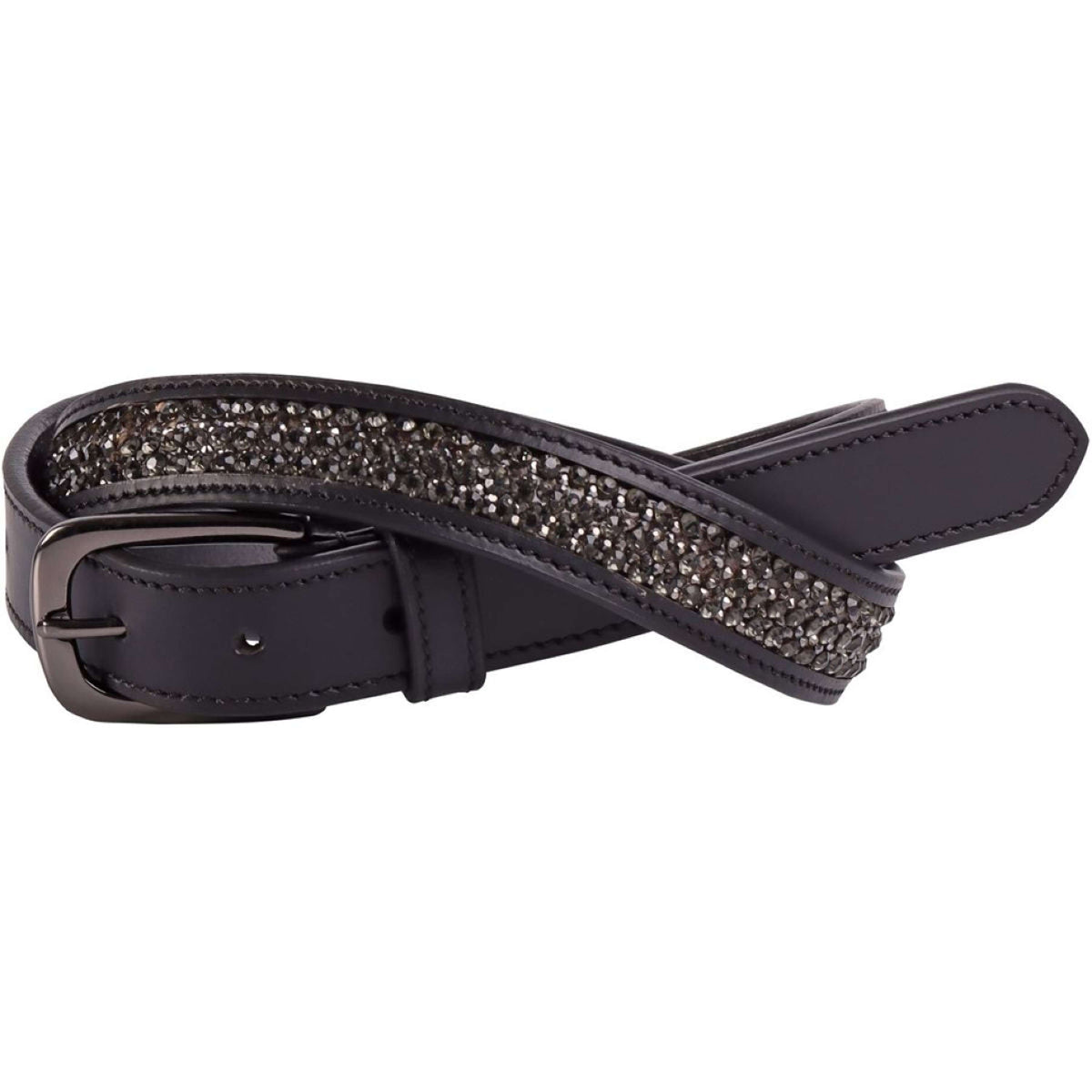Harry's Horse Cinturón Leder Crystal Negro/Gunmetal