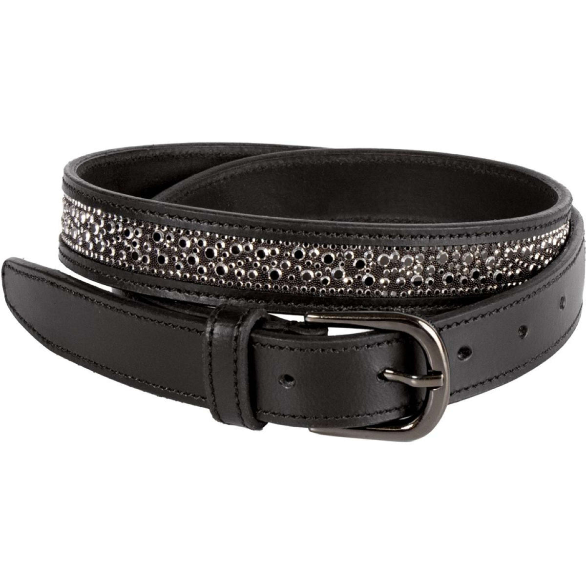 Harry's Horse Cinturón Leder Crystal Drops Gunmetal
