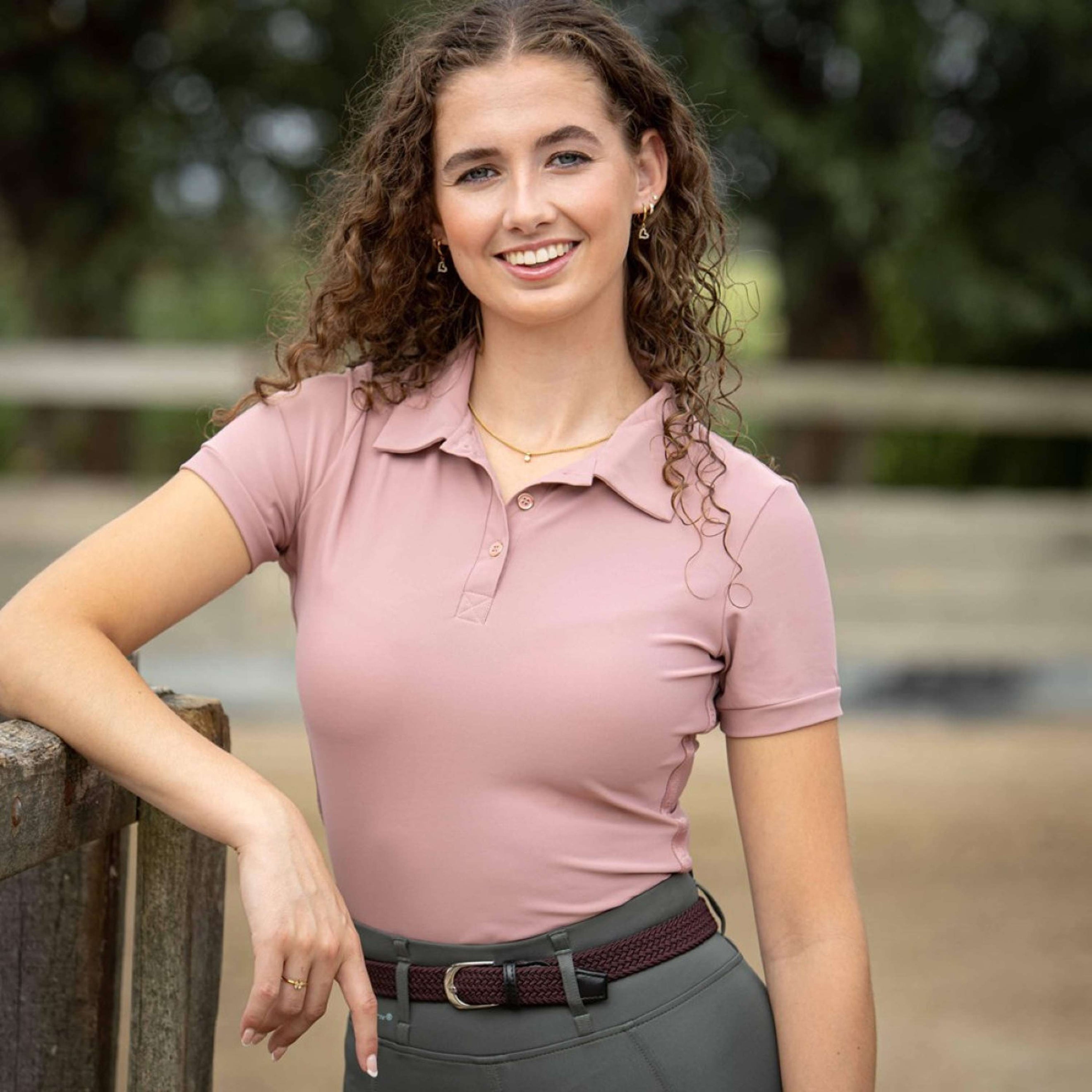 Harry's Horse Polo Shirt Just Ride Summer Chique Nostalgia-Rose
