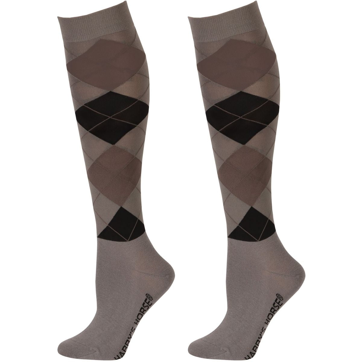 Harry's Horse Calcetines de Equitación Arygle Gris