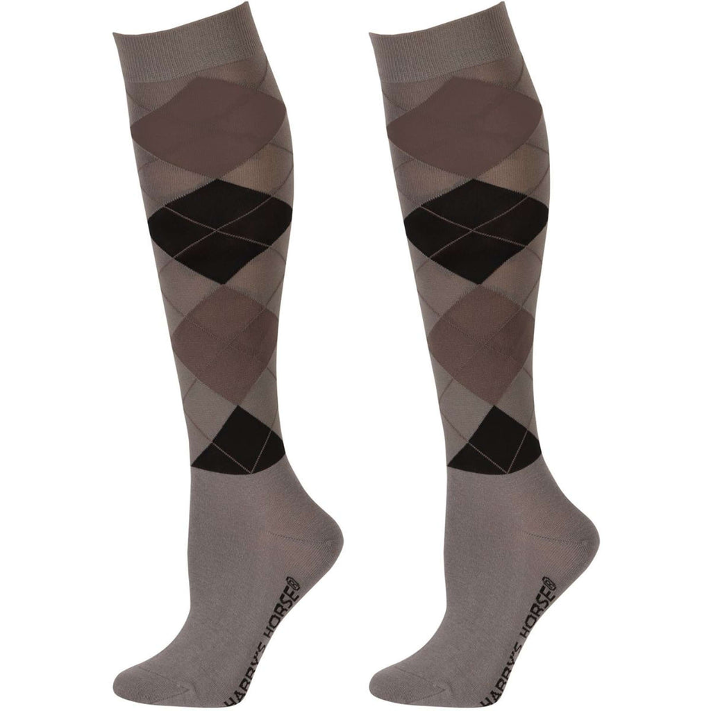 Harry's Horse Calcetines de Equitación Arygle Gris