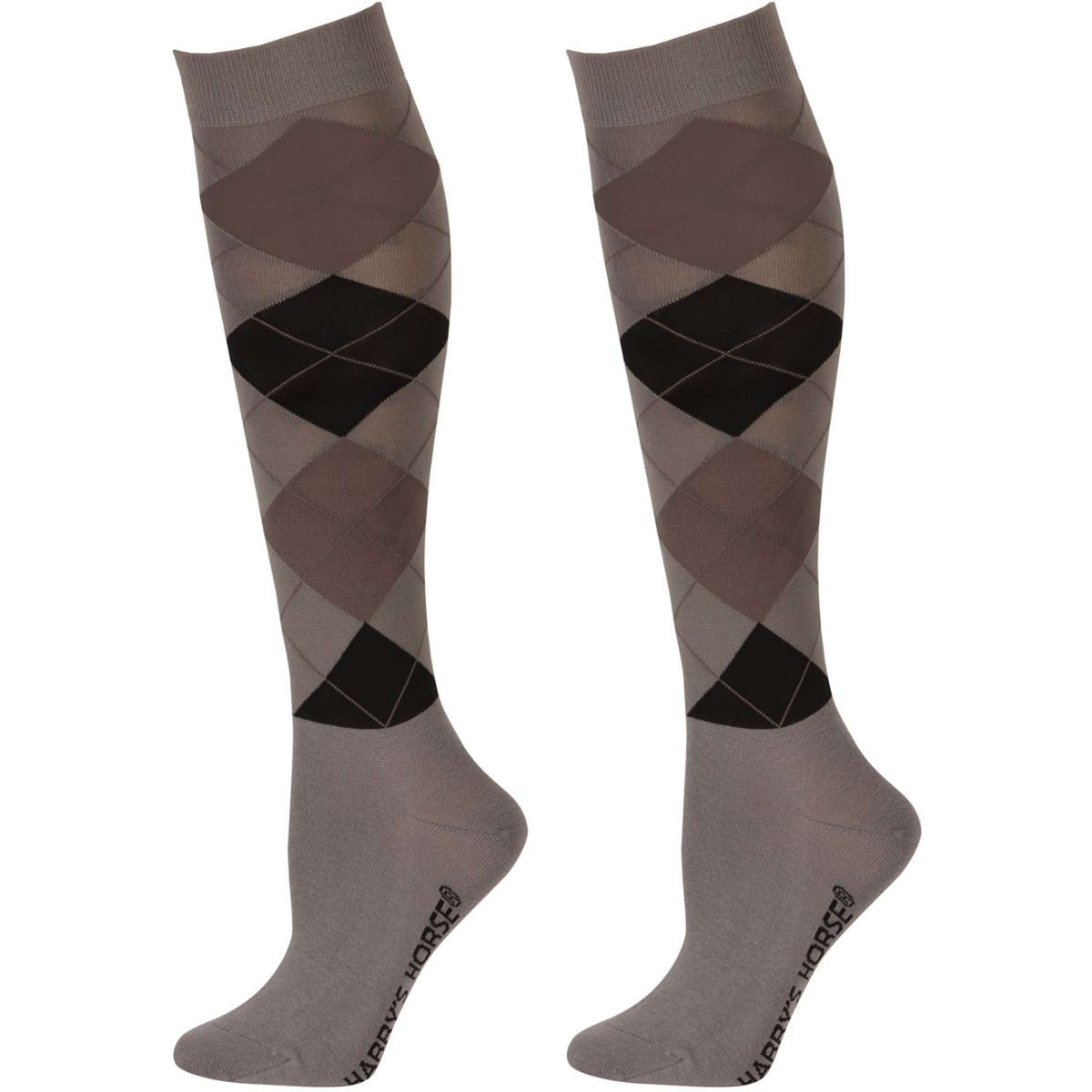 Harry's Horse Calcetines de Equitación Arygle Gris
