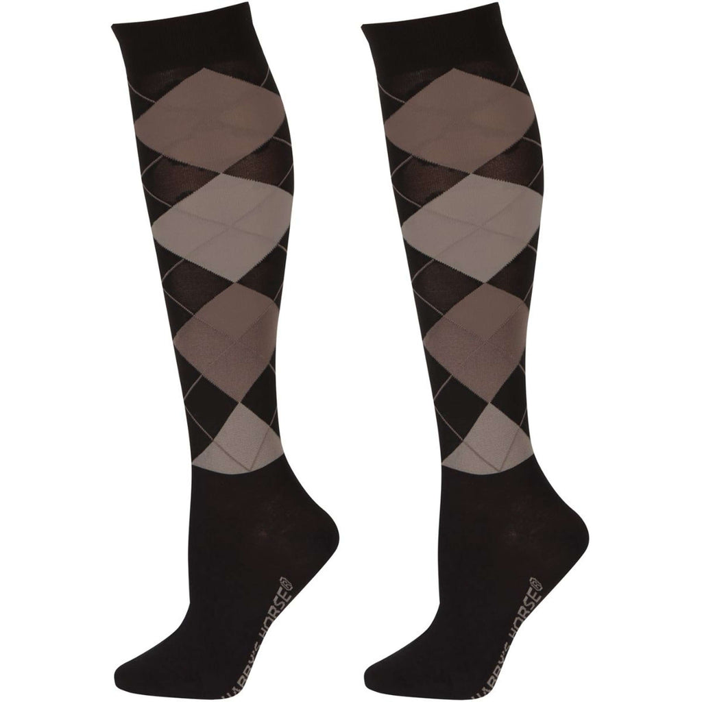 Harry's Horse Calcetines de Equitación Arygle Negro