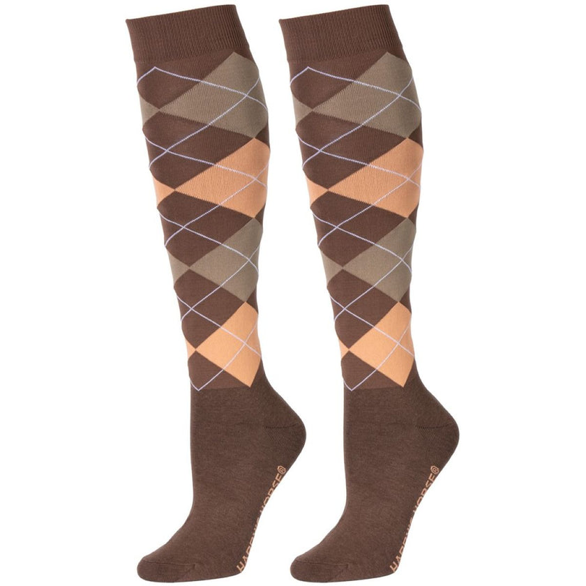 Harry's Horse Calcetines Check Coffee Quartz