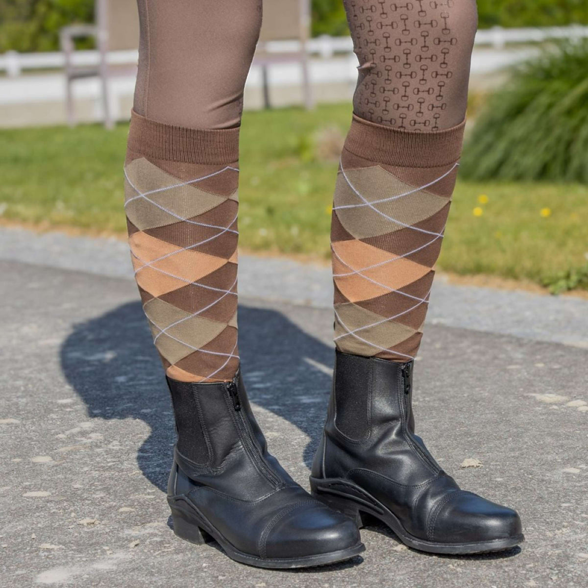 Harry's Horse Calcetines Check Coffee Quartz