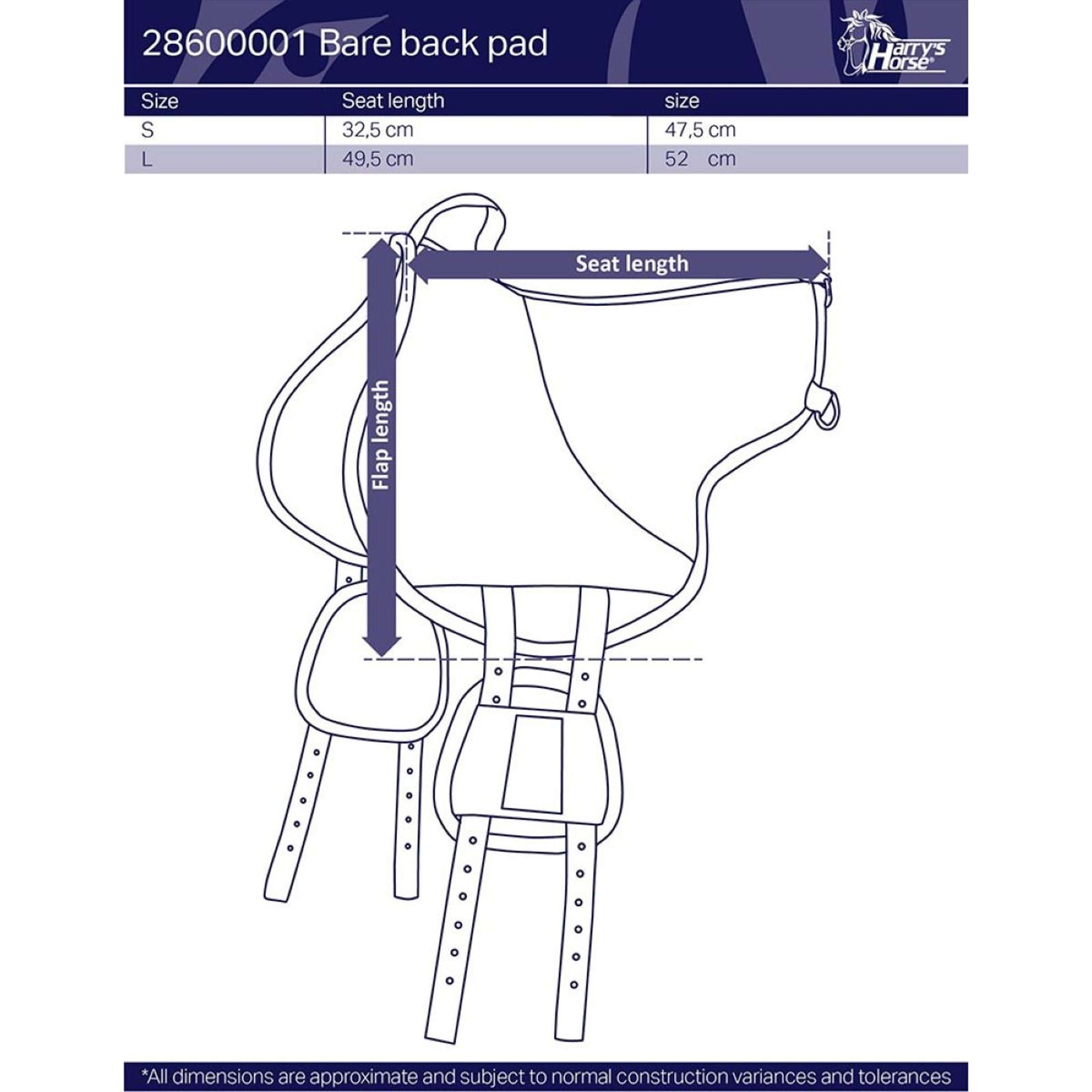 Harry's Horse Bareback Pad Gris