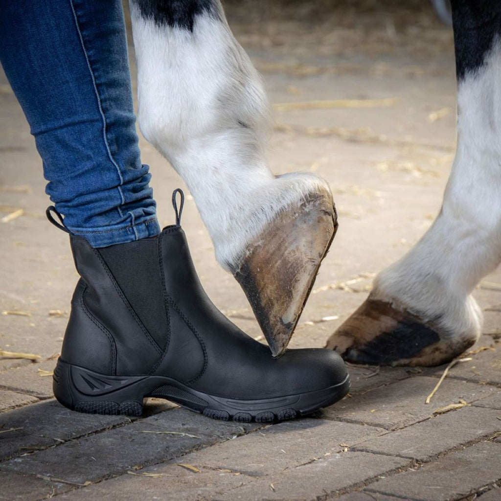 Harry's Horse Botas de Establo Leder Safety Steel Toe Negro