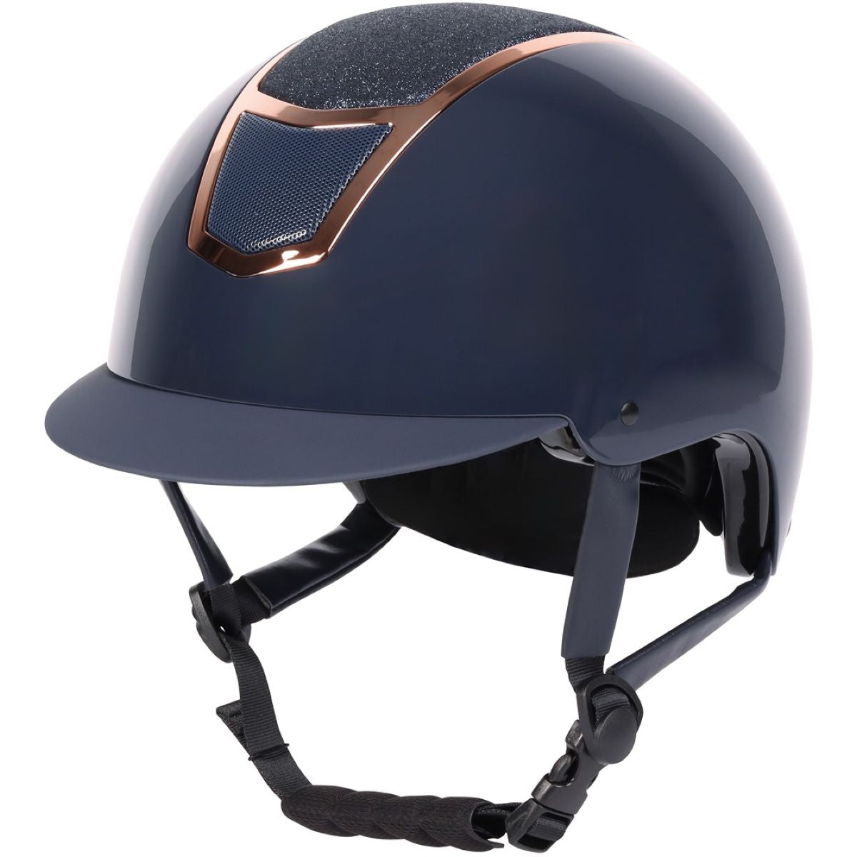 Harry's Horse Casco de Seguridad Matterhorn Sparkle Navy/Rosegold