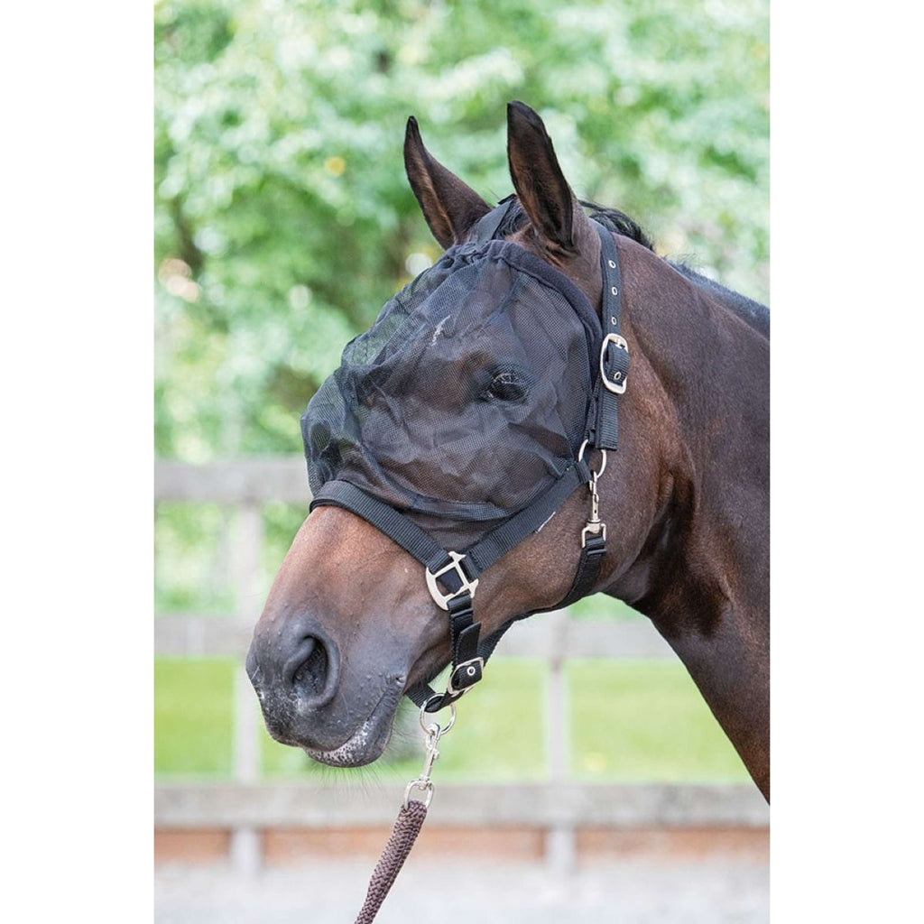 Harry's Horse Máscara para Moscas Collar para la cabeza Negro