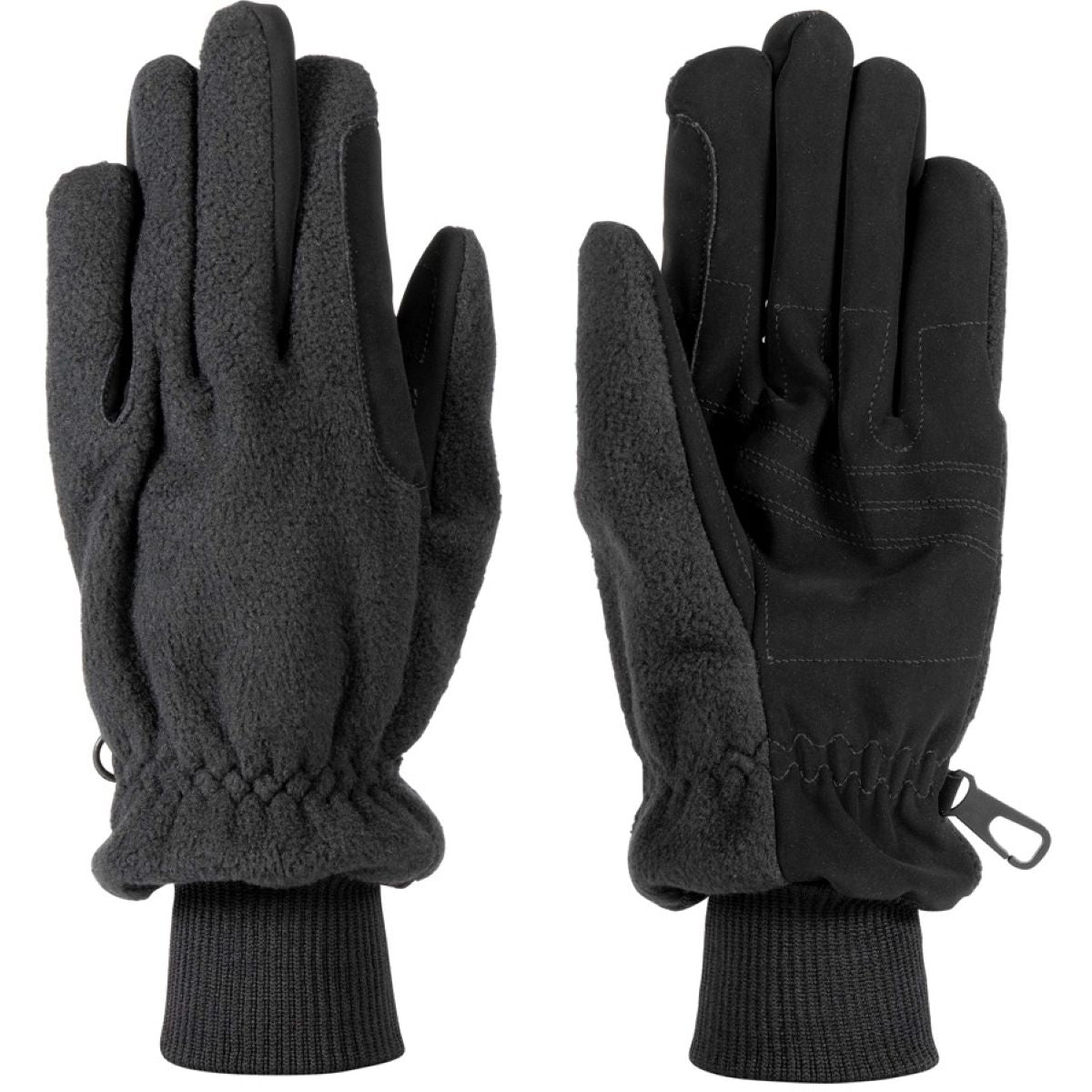 Harry's Horse Guantes de Equitación Fleece Waterproof Hipora Negro