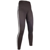 HKM Legging de Equitación Glorenza Rodillera de Silicona Marron pantano
