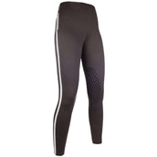 HKM Legging de Equitación Glorenza Rodillera de Silicona Marron pantano