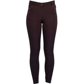HKM Pantalón de Equitación Rosegold Glamour Full Grip Marron/Oro Rosa