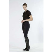 HKM Pantalón de Equitación Rosegold Glamour Full Grip Negro/Oro rosa