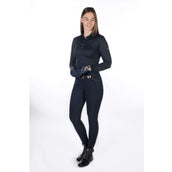 HKM Pantalón de Equitación Rosegold Glamour Full Grip Azul oscuro<>Oro rosa