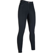 HKM Pantalón de Equitación Rosegold Glamour Full Grip Negro/Oro rosa