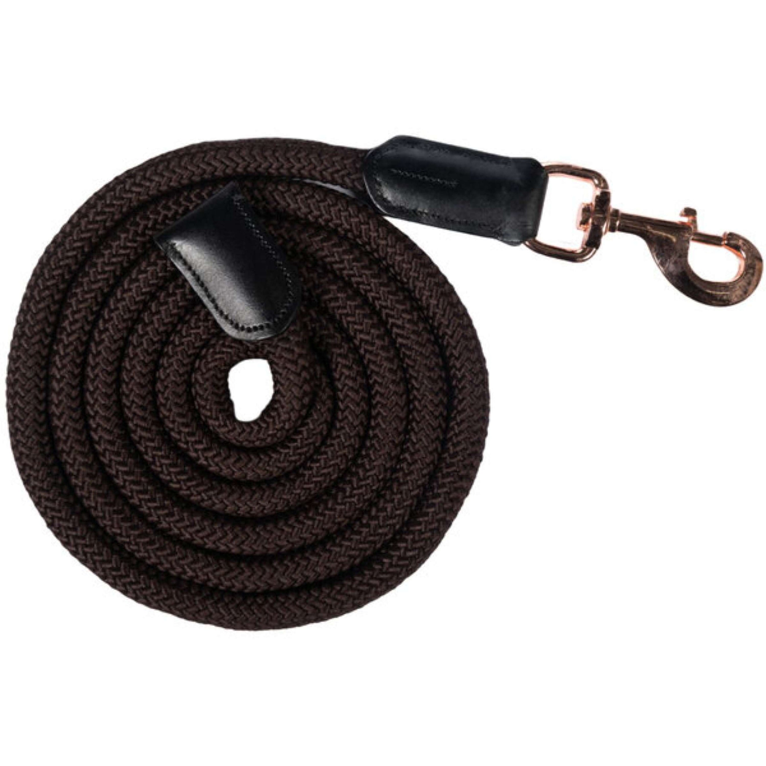 HKM Cuerda de Cabestro Rosegold Glamour Gancho de mosquetón Marron/Oro Rosa