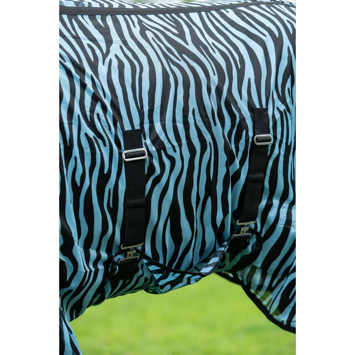 HKM Manta Antimoscas Zebra con cuello Aqua