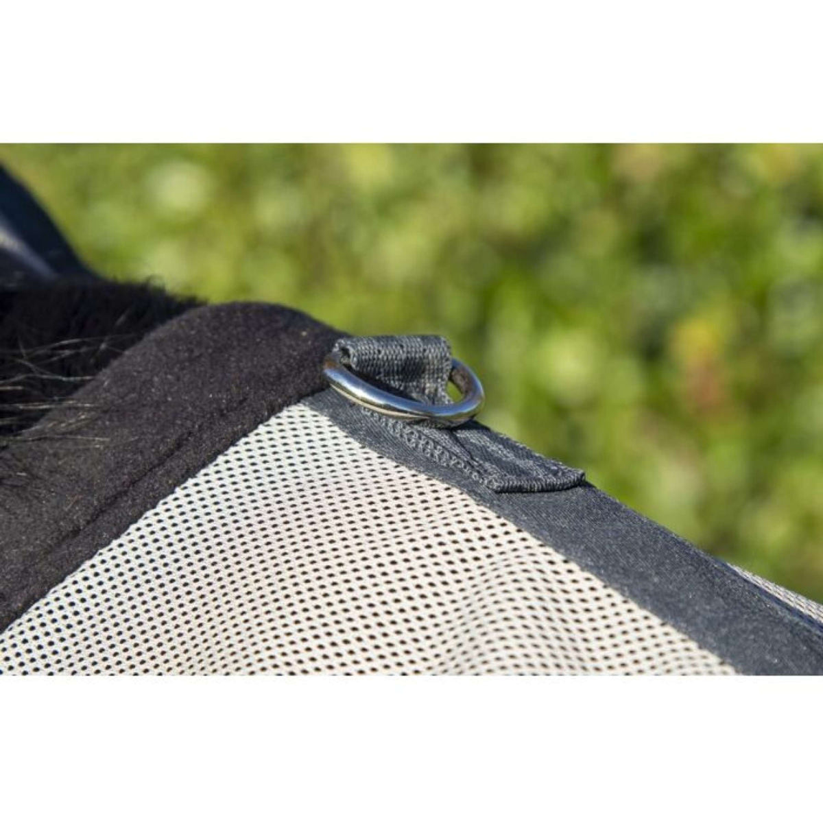 HKM Manta Antimoscas Fringes Cuello Desmontable Plata<>Gris