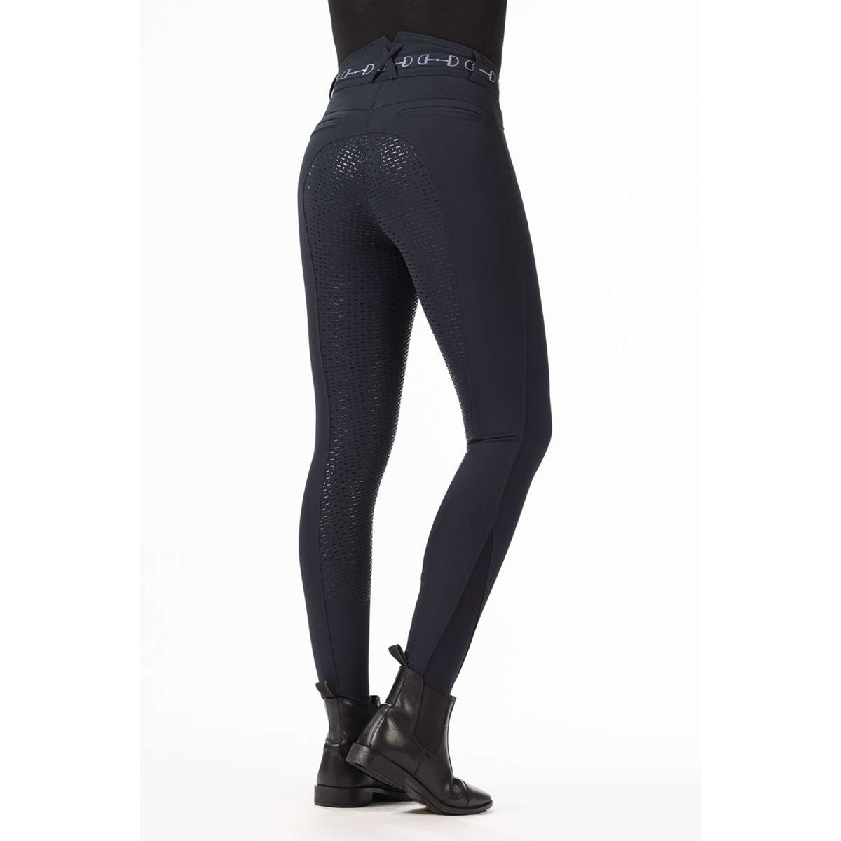 HKM Pantalón de Equitación Monaco Asiento de Silicona Azul oscuro