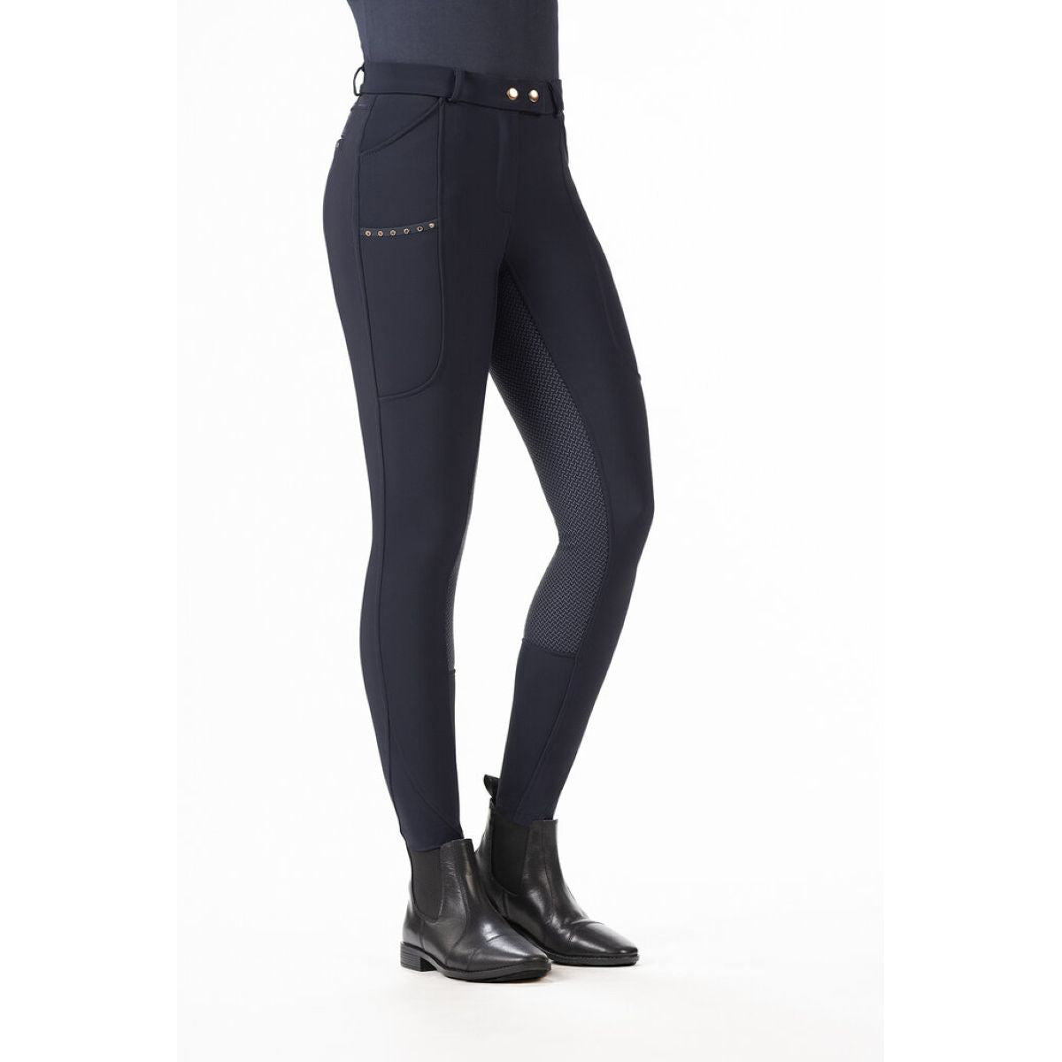 HKM Pantalones Rosegold Glamour Winter Full Grip Azul oscuro<>Oro rosa