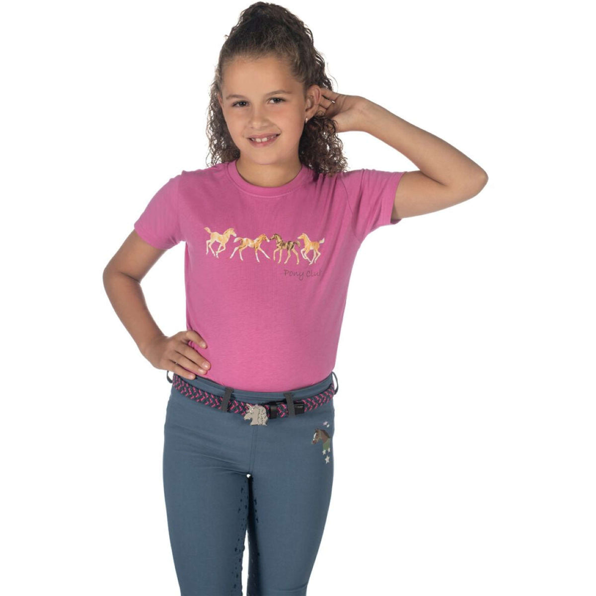 HKM T-Shirt Pony Club Rosa