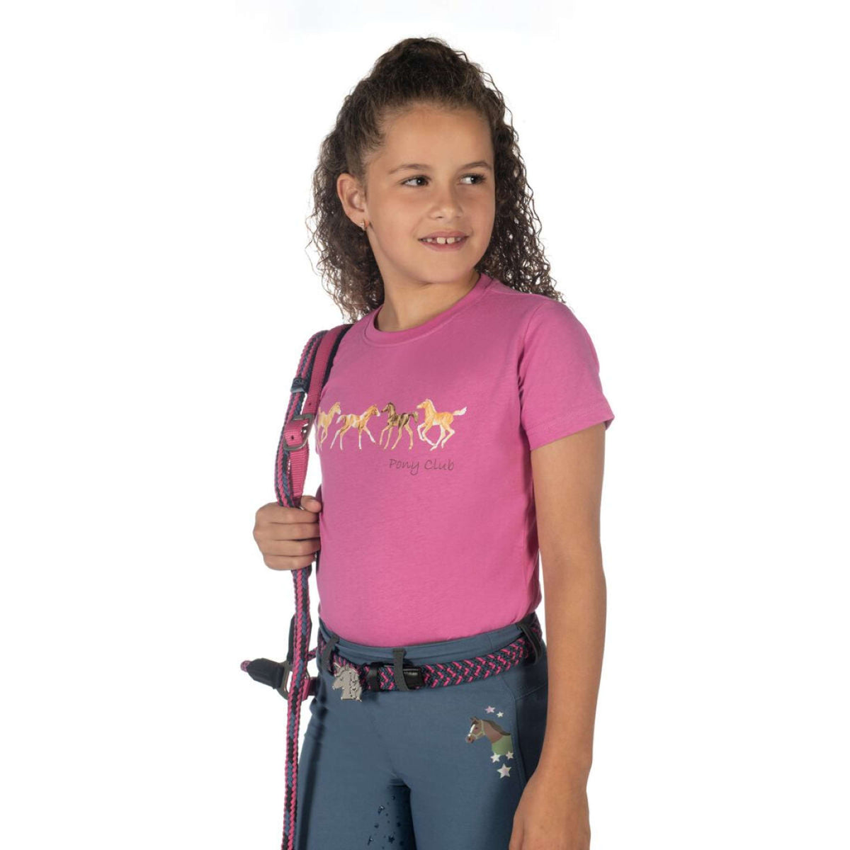 HKM T-Shirt Pony Club Rosa