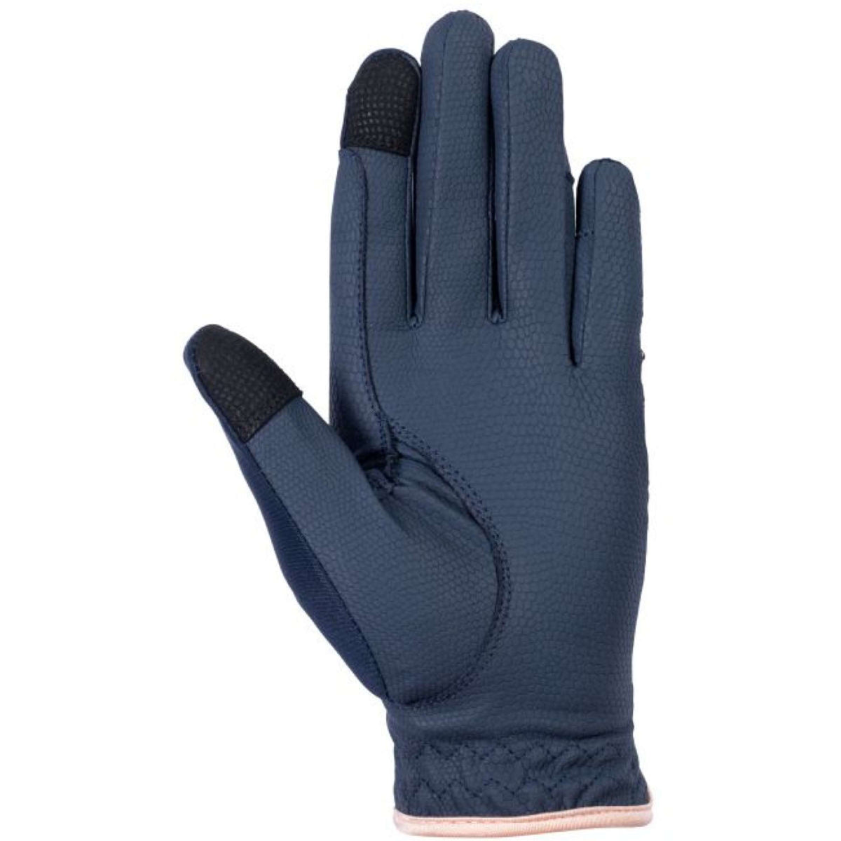 HKM Guantes Rosegold Glamour Azul oscuro