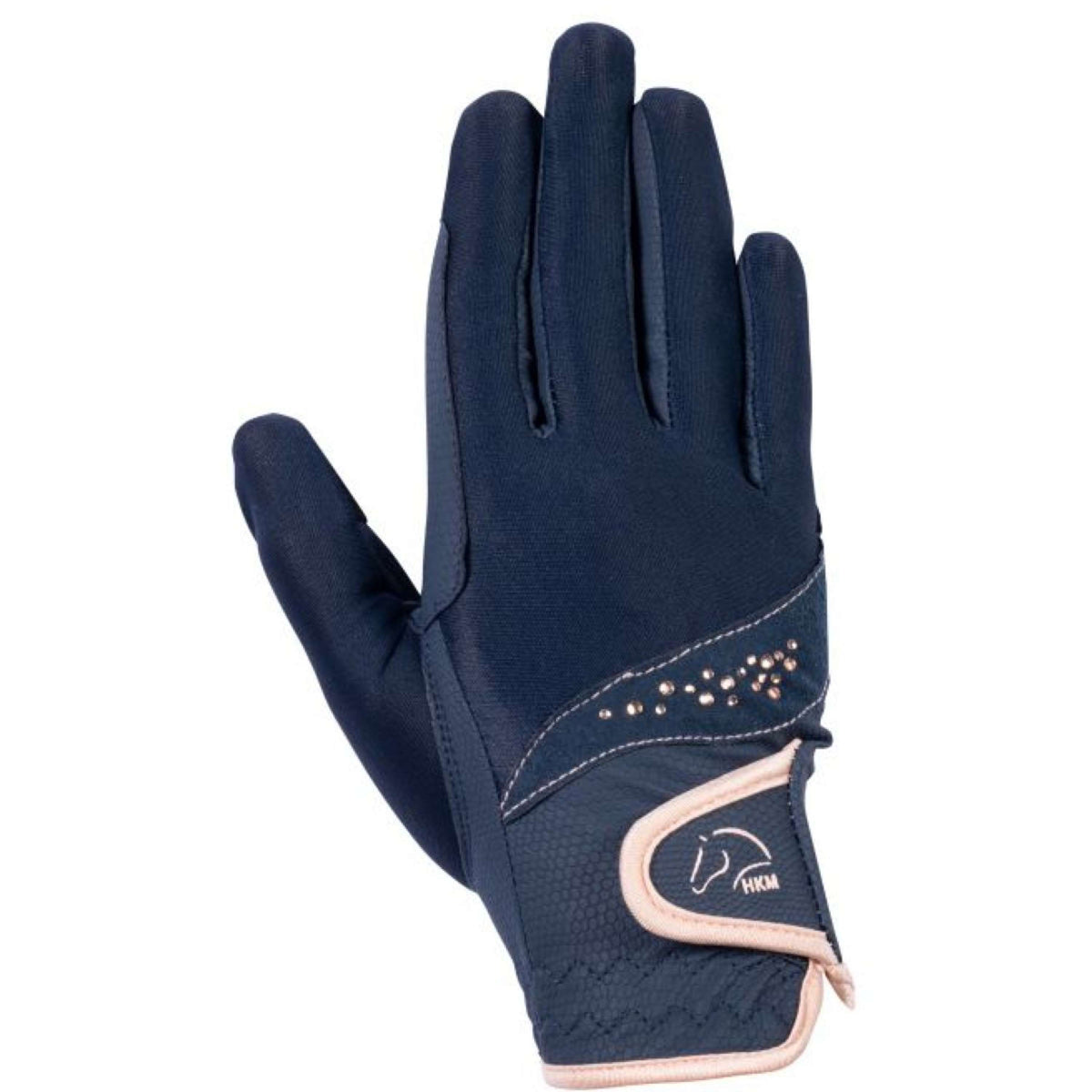HKM Guantes Rosegold Glamour Azul oscuro