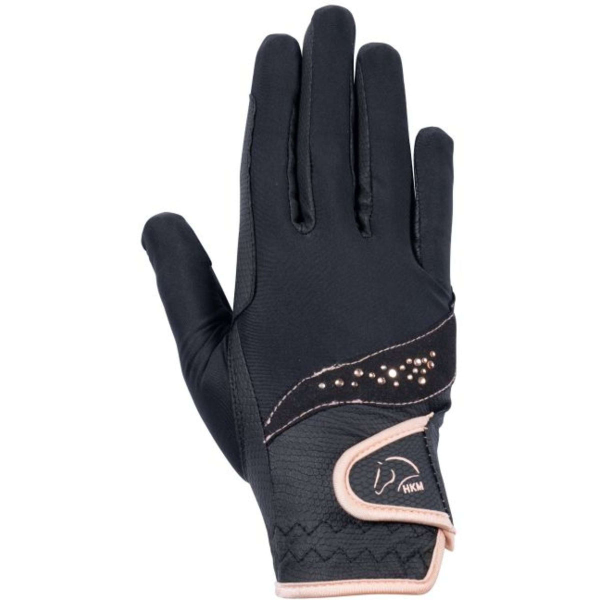 HKM Guantes Rosegold Glamour Negro