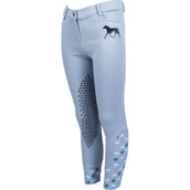 HKM Pantalón de Equitación Bria Half Grip Azul Humo