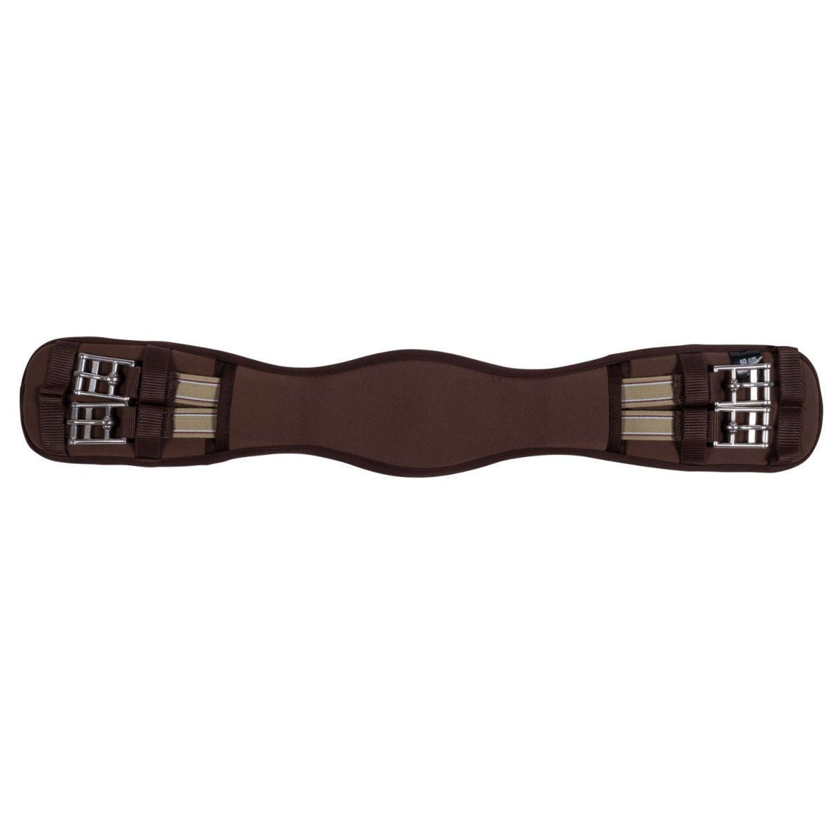 HKM Cincha de doma Memory Foam con Elástico Marron