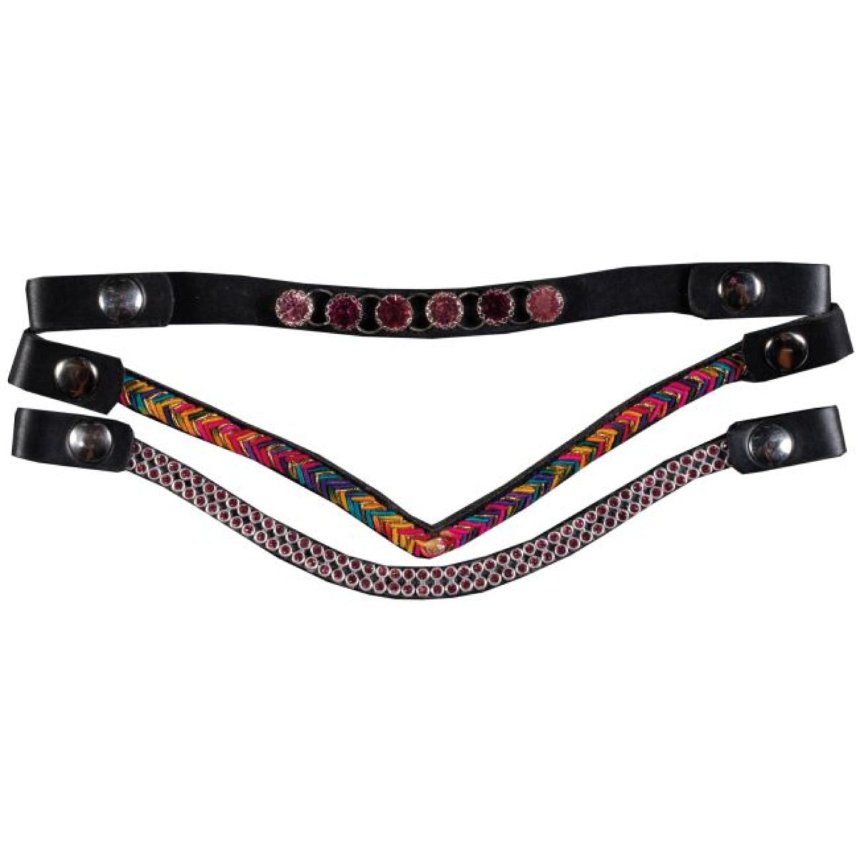 HKM Frontal Hobby Horsing Juego de 3 Rosa