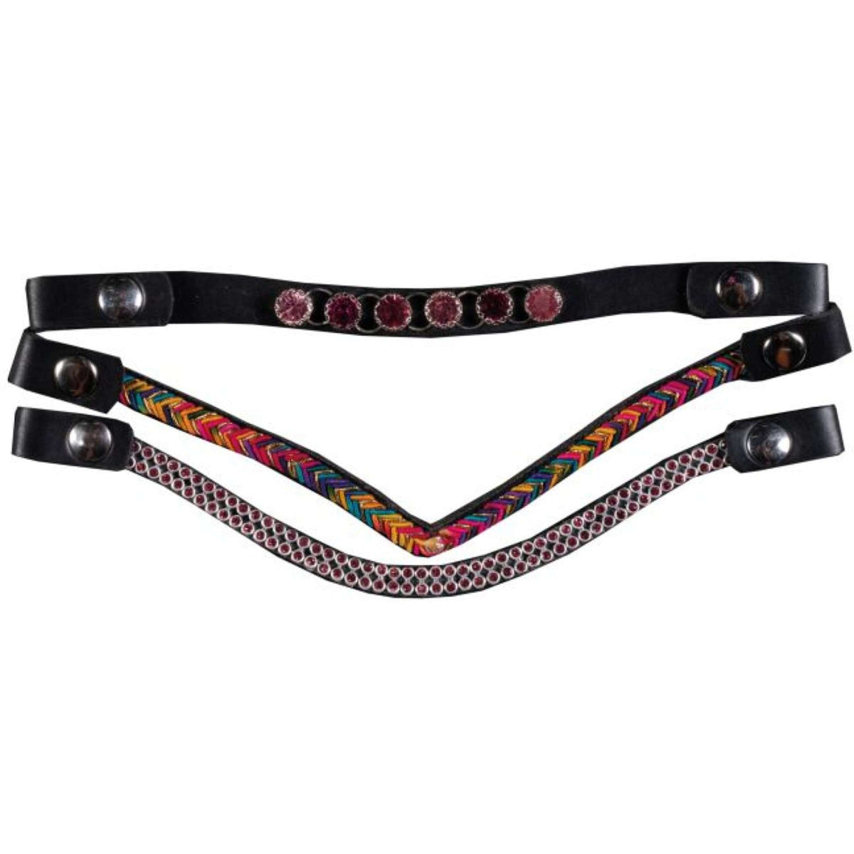 HKM Frontal Hobby Horsing Juego de 3 Rosa